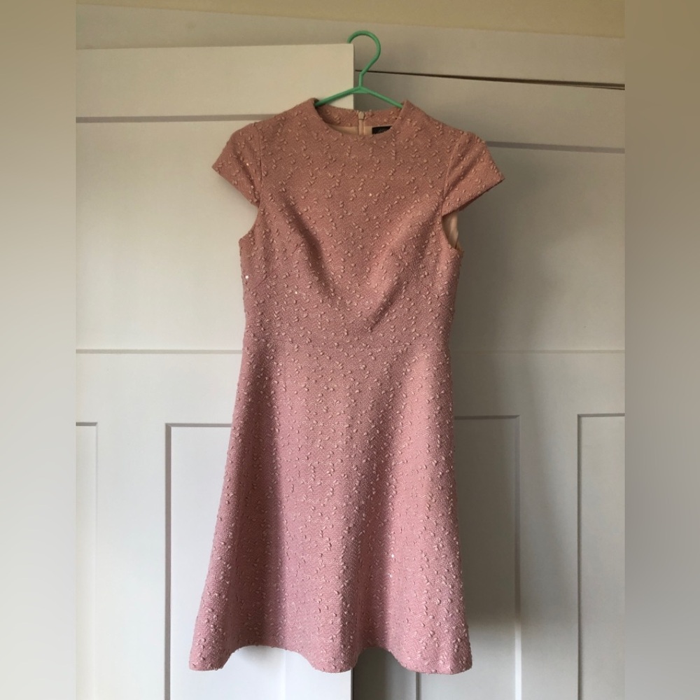 Vince Camuto blush pink glitter dress engagement formal